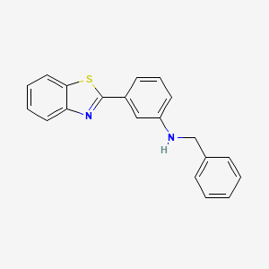 molecular formula C20H16N2S B5139505 3-(1,3-benzothiazol-2-yl)-N-benzylaniline 