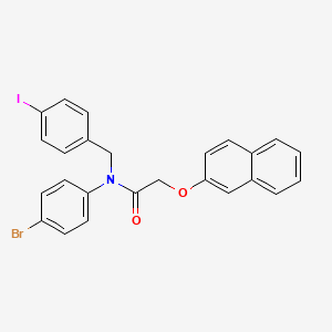 N-(4-bromophenyl)-N-(4-iodobenzyl)-2-(2-naphthyloxy)acetamide