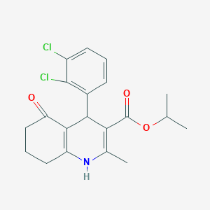 molecular formula C20H21Cl2NO3 B5139559 isopropyl 4-(2,3-dichlorophenyl)-2-methyl-5-oxo-1,4,5,6,7,8-hexahydro-3-quinolinecarboxylate 
