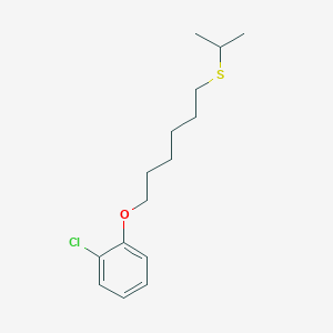 molecular formula C15H23ClOS B5139560 1-chloro-2-{[6-(isopropylthio)hexyl]oxy}benzene 