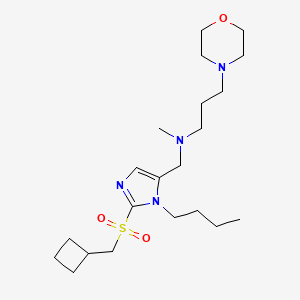 molecular formula C21H38N4O3S B5139563 ({1-butyl-2-[(cyclobutylmethyl)sulfonyl]-1H-imidazol-5-yl}methyl)methyl[3-(4-morpholinyl)propyl]amine 