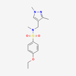 molecular formula C15H21N3O3S B5139582 N-[(1,3-dimethyl-1H-pyrazol-4-yl)methyl]-4-ethoxy-N-methylbenzenesulfonamide 