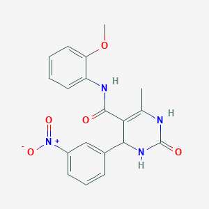 molecular formula C19H18N4O5 B5139584 N-(2-methoxyphenyl)-6-methyl-4-(3-nitrophenyl)-2-oxo-1,2,3,4-tetrahydro-5-pyrimidinecarboxamide 