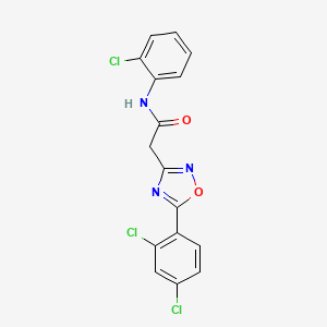 molecular formula C16H10Cl3N3O2 B5139594 N-(2-chlorophenyl)-2-[5-(2,4-dichlorophenyl)-1,2,4-oxadiazol-3-yl]acetamide 