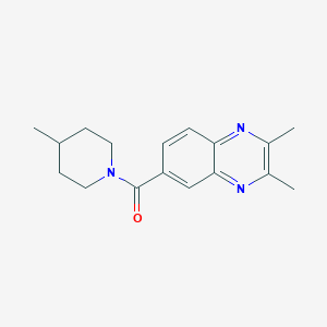 molecular formula C17H21N3O B5139608 2,3-dimethyl-6-[(4-methyl-1-piperidinyl)carbonyl]quinoxaline 