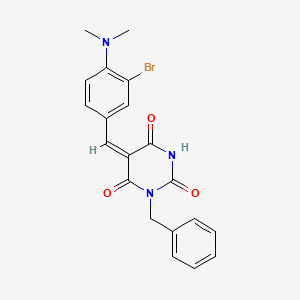 molecular formula C20H18BrN3O3 B5139621 1-benzyl-5-[3-bromo-4-(dimethylamino)benzylidene]-2,4,6(1H,3H,5H)-pyrimidinetrione 