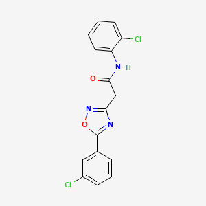 molecular formula C16H11Cl2N3O2 B5139633 N-(2-chlorophenyl)-2-[5-(3-chlorophenyl)-1,2,4-oxadiazol-3-yl]acetamide 