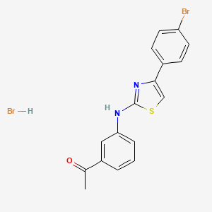 molecular formula C17H14Br2N2OS B5139676 1-(3-{[4-(4-bromophenyl)-1,3-thiazol-2-yl]amino}phenyl)ethanone hydrobromide 