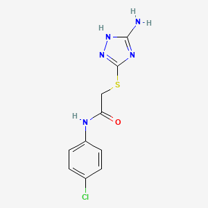 2-[(5-amino-4H-1,2,4-triazol-3-yl)thio]-N-(4-chlorophenyl)acetamide