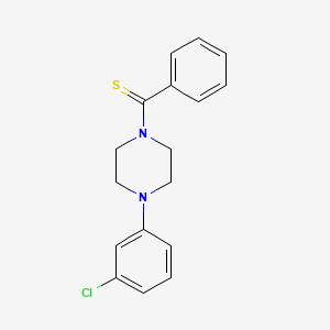 molecular formula C17H17ClN2S B5139688 1-(3-chlorophenyl)-4-(phenylcarbonothioyl)piperazine 