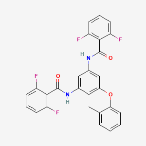 molecular formula C27H18F4N2O3 B5139713 N,N'-[5-(2-methylphenoxy)-1,3-phenylene]bis(2,6-difluorobenzamide) 