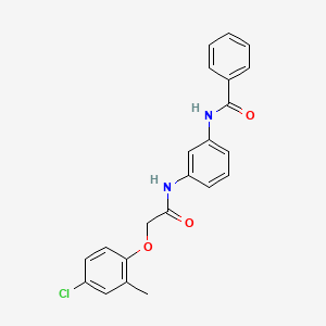 molecular formula C22H19ClN2O3 B5139737 N-(3-{[2-(4-chloro-2-methylphenoxy)acetyl]amino}phenyl)benzamide 