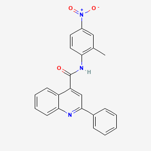 molecular formula C23H17N3O3 B5139745 N-(2-methyl-4-nitrophenyl)-2-phenyl-4-quinolinecarboxamide 