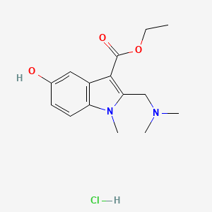 molecular formula C15H21ClN2O3 B5139756 ethyl 2-[(dimethylamino)methyl]-5-hydroxy-1-methyl-1H-indole-3-carboxylate hydrochloride 