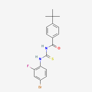 molecular formula C18H18BrFN2OS B5139767 N-{[(4-bromo-2-fluorophenyl)amino]carbonothioyl}-4-tert-butylbenzamide 
