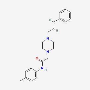 molecular formula C22H27N3O B5139793 N-(4-methylphenyl)-2-[4-(3-phenyl-2-propen-1-yl)-1-piperazinyl]acetamide 