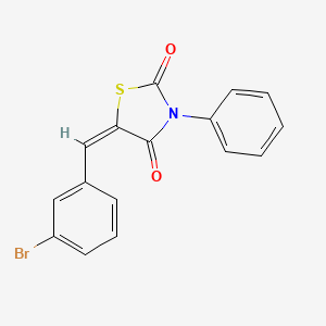 molecular formula C16H10BrNO2S B5139802 5-(3-bromobenzylidene)-3-phenyl-1,3-thiazolidine-2,4-dione 