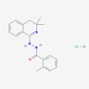 molecular formula C19H22ClN3O B5139818 N'-(3,3-dimethyl-3,4-dihydro-1-isoquinolinyl)-2-methylbenzohydrazide hydrochloride 
