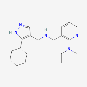 molecular formula C20H31N5 B5139831 3-({[(3-cyclohexyl-1H-pyrazol-4-yl)methyl]amino}methyl)-N,N-diethyl-2-pyridinamine 