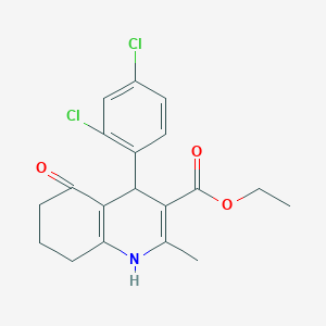 molecular formula C19H19Cl2NO3 B5139832 ethyl 4-(2,4-dichlorophenyl)-2-methyl-5-oxo-1,4,5,6,7,8-hexahydro-3-quinolinecarboxylate 