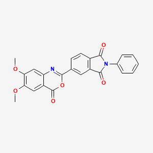 molecular formula C24H16N2O6 B5139839 5-(6,7-dimethoxy-4-oxo-4H-3,1-benzoxazin-2-yl)-2-phenyl-1H-isoindole-1,3(2H)-dione 