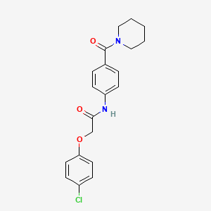 molecular formula C20H21ClN2O3 B5139867 2-(4-chlorophenoxy)-N-[4-(1-piperidinylcarbonyl)phenyl]acetamide 