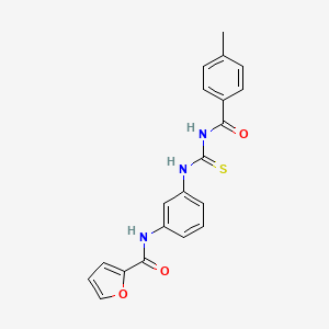 molecular formula C20H17N3O3S B5139903 N-[3-({[(4-methylbenzoyl)amino]carbonothioyl}amino)phenyl]-2-furamide 