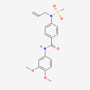 molecular formula C19H22N2O5S B5139926 4-[allyl(methylsulfonyl)amino]-N-(3,4-dimethoxyphenyl)benzamide 