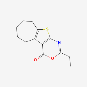 molecular formula C13H15NO2S B5139934 2-ethyl-6,7,8,9-tetrahydro-4H,5H-cyclohepta[4,5]thieno[2,3-d][1,3]oxazin-4-one 