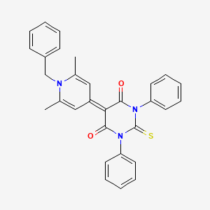 5-(1-benzyl-2,6-dimethyl-4(1H)-pyridinylidene)-1,3-diphenyl-2-thioxodihydro-4,6(1H,5H)-pyrimidinedione