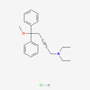 molecular formula C22H28ClNO B5139938 N,N-diethyl-5-methoxy-5,5-diphenyl-2-pentyn-1-amine hydrochloride 