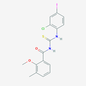 molecular formula C16H14ClIN2O2S B5139948 N-{[(2-chloro-4-iodophenyl)amino]carbonothioyl}-2-methoxy-3-methylbenzamide 