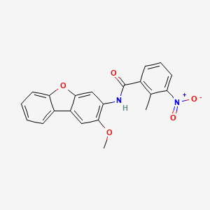 molecular formula C21H16N2O5 B5139955 N-(2-methoxydibenzo[b,d]furan-3-yl)-2-methyl-3-nitrobenzamide 