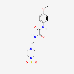 molecular formula C16H24N4O5S B5139977 N-(4-methoxyphenyl)-N'-{2-[4-(methylsulfonyl)-1-piperazinyl]ethyl}ethanediamide 