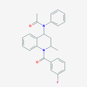 molecular formula C25H23FN2O2 B5140012 N-[1-(3-fluorobenzoyl)-2-methyl-1,2,3,4-tetrahydro-4-quinolinyl]-N-phenylacetamide 