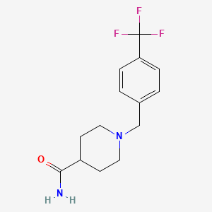 molecular formula C14H17F3N2O B5140017 1-[4-(trifluoromethyl)benzyl]-4-piperidinecarboxamide 