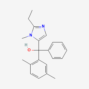molecular formula C21H24N2O B5140019 (2,5-dimethylphenyl)(2-ethyl-1-methyl-1H-imidazol-5-yl)phenylmethanol 