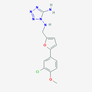 molecular formula C13H13ClN6O2 B514002 1-N-[[5-(3-chloro-4-methoxyphenyl)furan-2-yl]methyl]tetrazole-1,5-diamine CAS No. 894857-38-6