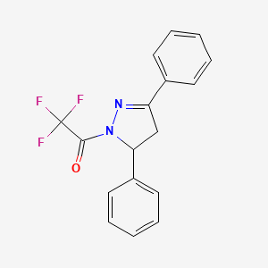 molecular formula C17H13F3N2O B5140034 3,5-diphenyl-1-(trifluoroacetyl)-4,5-dihydro-1H-pyrazole 