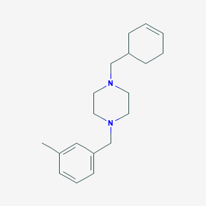 1-(3-cyclohexen-1-ylmethyl)-4-(3-methylbenzyl)piperazine