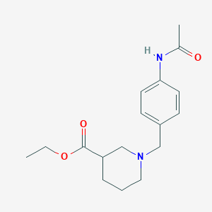 molecular formula C17H24N2O3 B5140060 ethyl 1-[4-(acetylamino)benzyl]-3-piperidinecarboxylate 