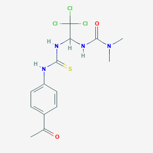 molecular formula C14H17Cl3N4O2S B5140064 N'-[1-({[(4-acetylphenyl)amino]carbonothioyl}amino)-2,2,2-trichloroethyl]-N,N-dimethylurea 