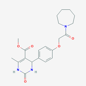 molecular formula C21H27N3O5 B5140066 methyl 4-{4-[2-(1-azepanyl)-2-oxoethoxy]phenyl}-6-methyl-2-oxo-1,2,3,4-tetrahydro-5-pyrimidinecarboxylate 