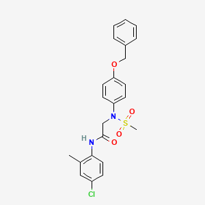 molecular formula C23H23ClN2O4S B5140108 N~2~-[4-(benzyloxy)phenyl]-N~1~-(4-chloro-2-methylphenyl)-N~2~-(methylsulfonyl)glycinamide 
