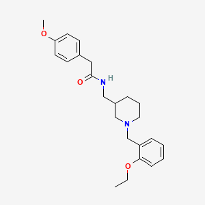 molecular formula C24H32N2O3 B5140135 N-{[1-(2-ethoxybenzyl)-3-piperidinyl]methyl}-2-(4-methoxyphenyl)acetamide 