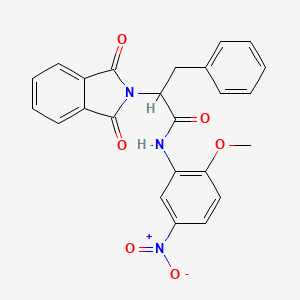 molecular formula C24H19N3O6 B5140159 2-(1,3-dioxo-1,3-dihydro-2H-isoindol-2-yl)-N-(2-methoxy-5-nitrophenyl)-3-phenylpropanamide 
