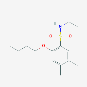 molecular formula C15H25NO3S B5140161 2-butoxy-N-isopropyl-4,5-dimethylbenzenesulfonamide 