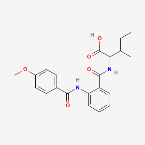 molecular formula C21H24N2O5 B5140211 N-{2-[(4-methoxybenzoyl)amino]benzoyl}isoleucine 