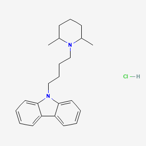 molecular formula C23H31ClN2 B5140218 9-[4-(2,6-dimethyl-1-piperidinyl)butyl]-9H-carbazole hydrochloride 