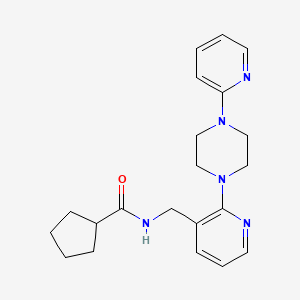 N-({2-[4-(2-pyridinyl)-1-piperazinyl]-3-pyridinyl}methyl)cyclopentanecarboxamide